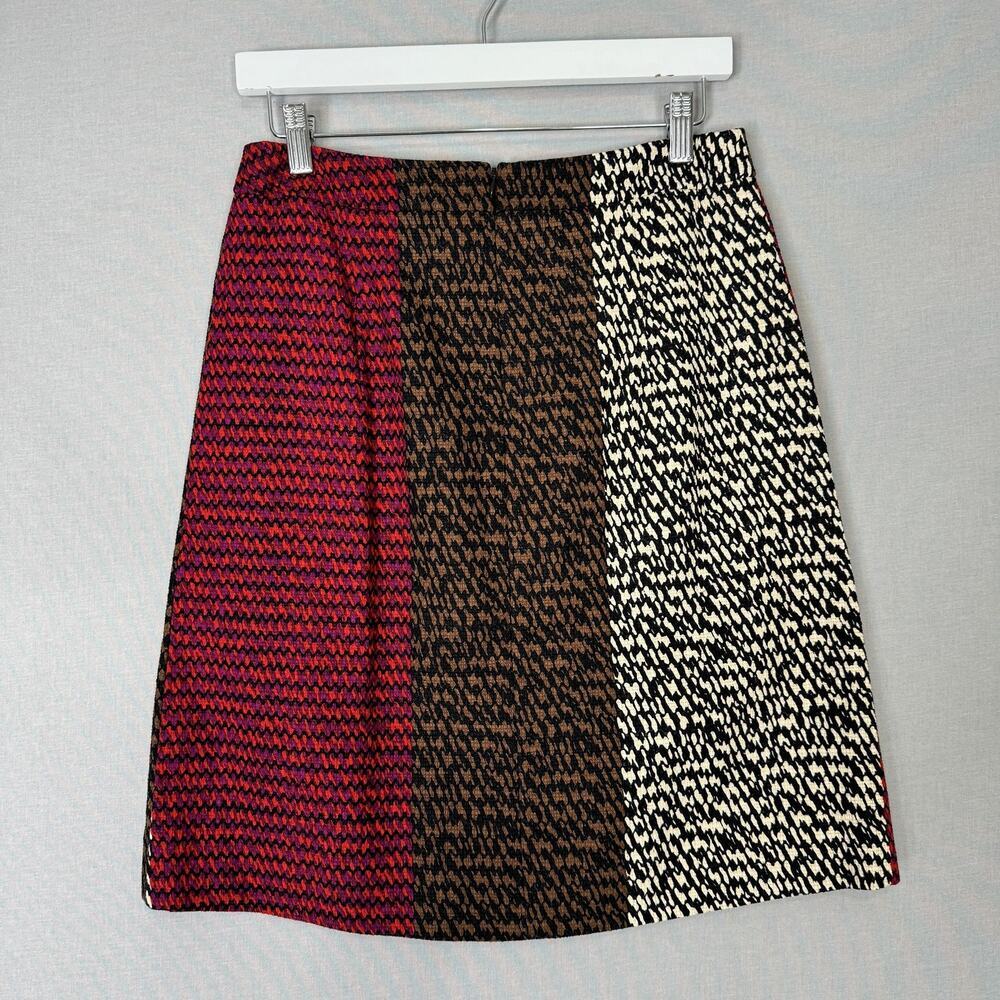 Carlisle Skirt Womens 4 Brown Loom Pattern Tweed A-Line Abstract Office‎ Luxury - Picture 6 of 15